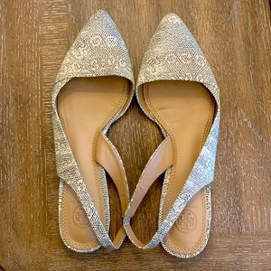 Tory Burch Leather Slingbacks size 9.5